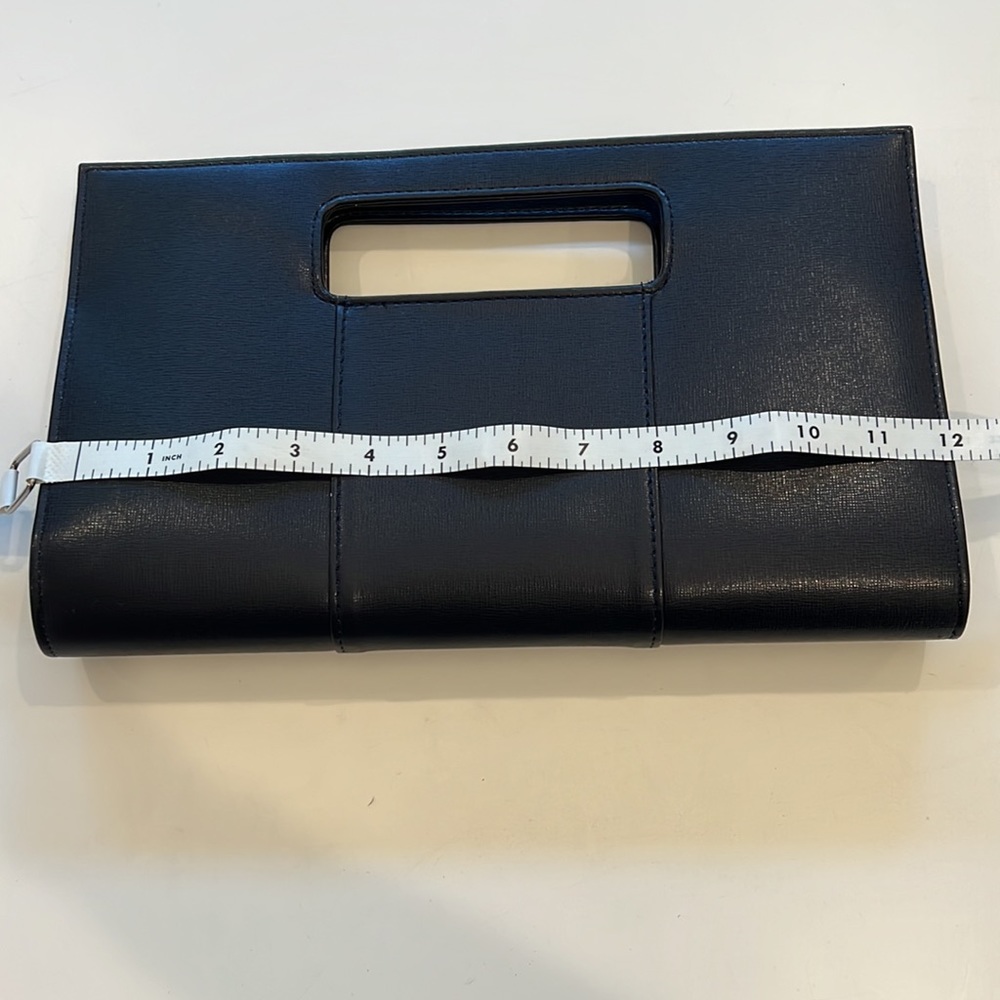 Never Used Navy Blue Top Handle Clutch - Picture 9 of 13
